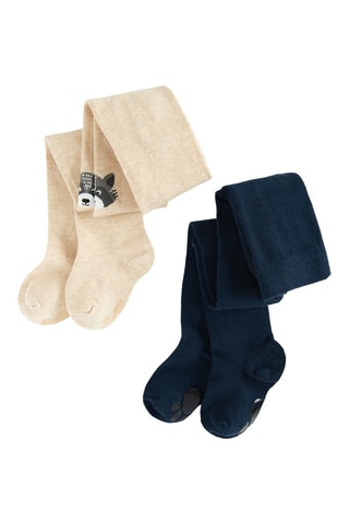 2 paires de collants - Beige