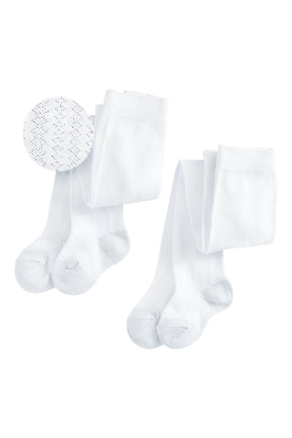 2 paires de collants - Blanc