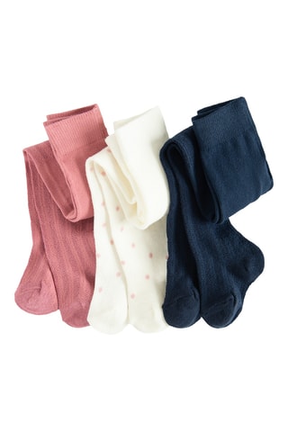 3 paires de collants - Bleu