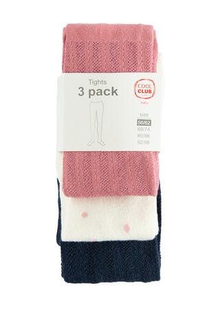 3 paires de collants - Bleu