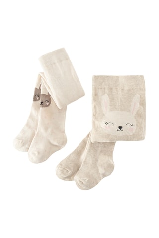 2 paires de collants - Beige