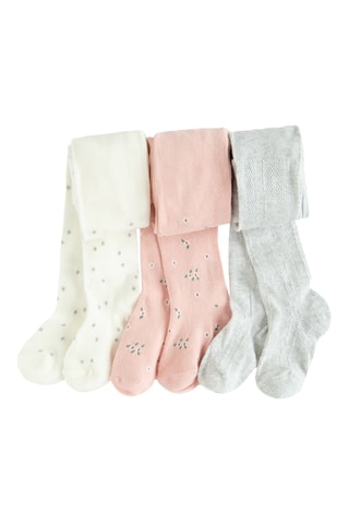 3 paires de collants - Rose