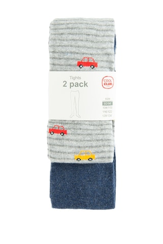2 collants - Gris et bleu marine