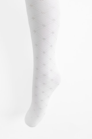 2 paires de collants - 60 deniers - Blanc et rose