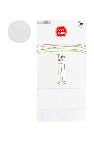 2 paires de collants - 20 deniers - Blanc