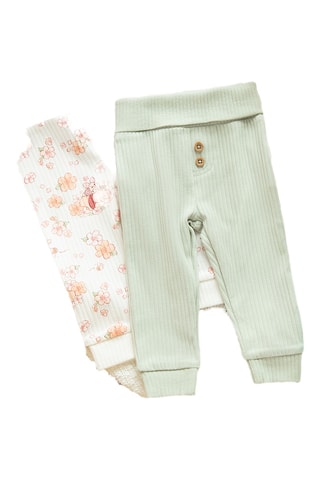 2 leggings Winnie l'Ourson Disney - Vert clair