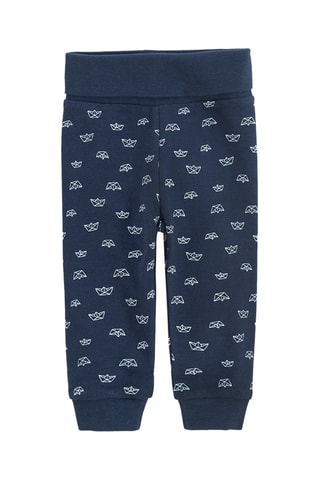 2 leggings - Bleu marine et gris clair