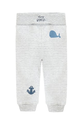 2 leggings - Bleu marine et gris clair