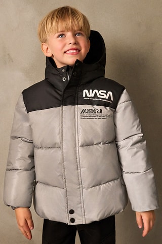 Doudoune à capuche Nasa - Gris