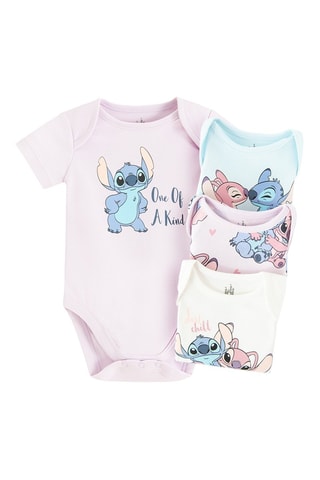 4 bodys Stitch et Angel Lilo et Stitch Disney -  Rose poudré et ciel