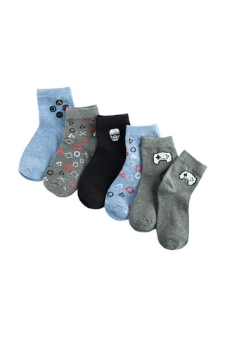 5 paires de chaussettes - Bleu clair chiné