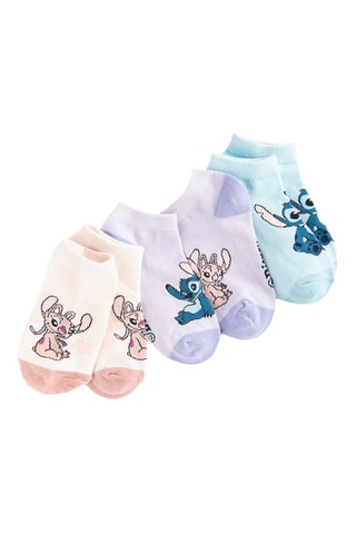 3 paires de chaussettes Stitch et Angel Lilo et Stitch Disney - Rose et mauve