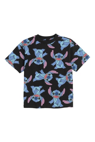 T-shirt Stitch Lilo et Stitch Disney - Noir