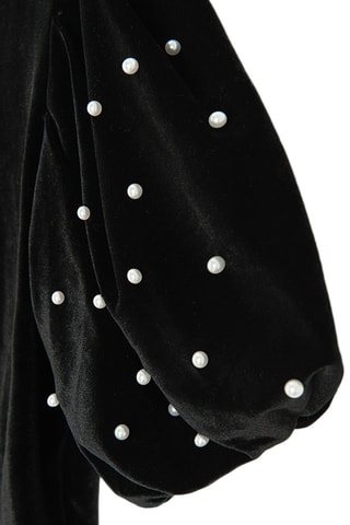 T-shirt en velours - Noir
