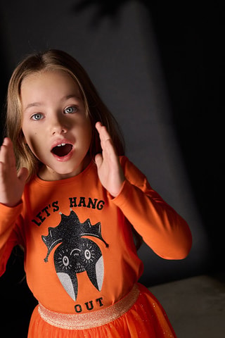 T SHIRT L S ORANGE