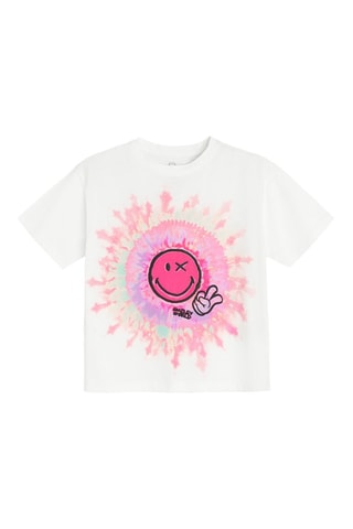 2 t-shirts Smileys - Rose et blanc