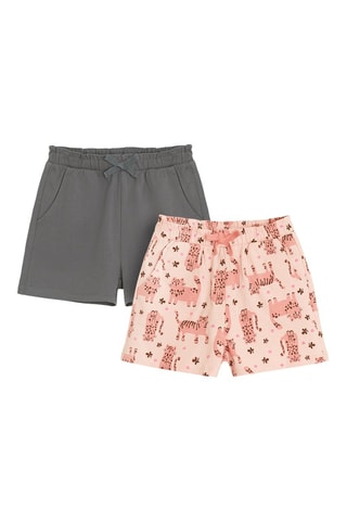 2 shorts - Gris foncé et rose