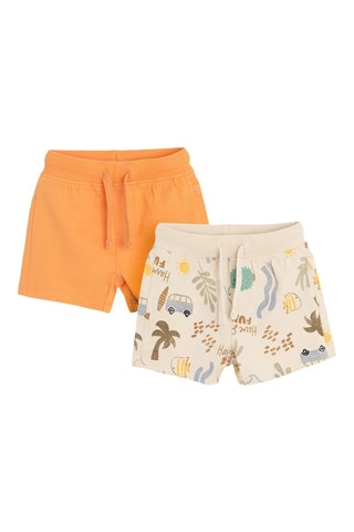 2 shorts - Orange et beige
