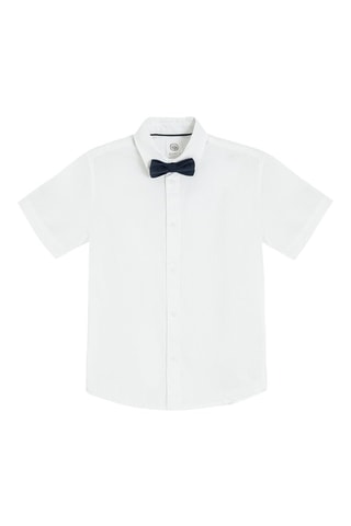 Chemise et nœud papillon - Blanc et bleu marine