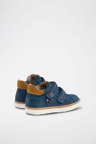 Baskets montantes en nubuck - Bleu canard