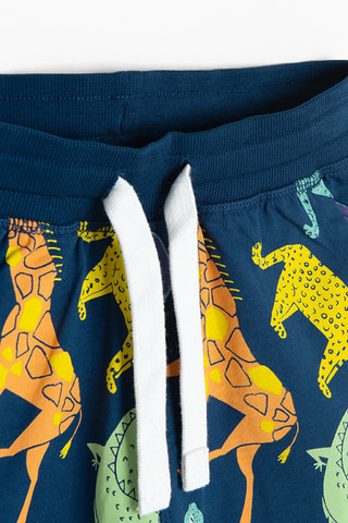 2 shorts - Orange et bleu marine