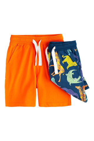 2 shorts - Orange et bleu marine