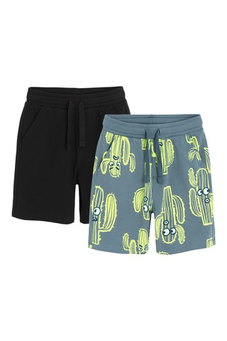 2 shorts - Noir et bleu-gris