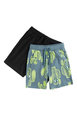 2 shorts - Noir et bleu-gris