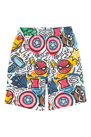 Short Avengers Marvel - Blanc