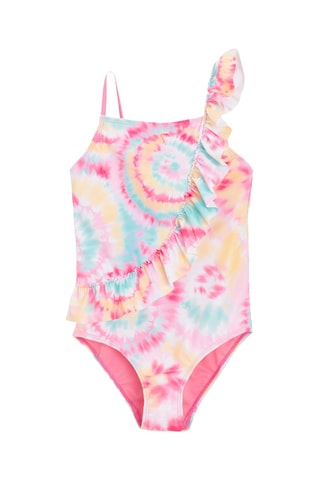 Maillot 1 pièce tie and dye - Rose et orange