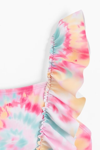 Maillot 1 pièce tie and dye - Rose et orange