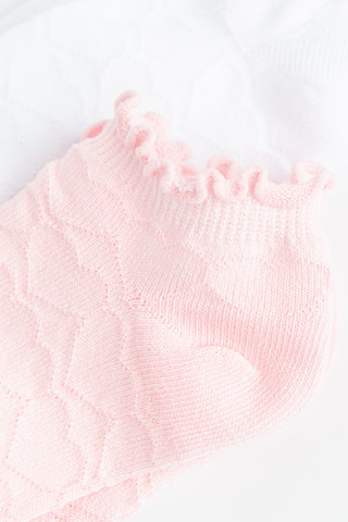 3 paires de socquettes - Blanc et rose