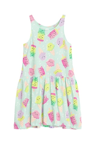 Robe - Vert d’eau et fuchsia
