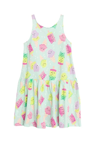 Robe - Vert d’eau et fuchsia