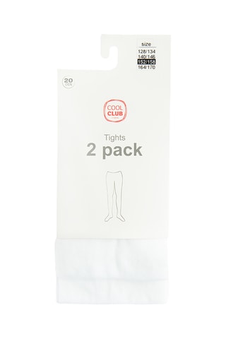 2 collants - 20 deniers - Blanc