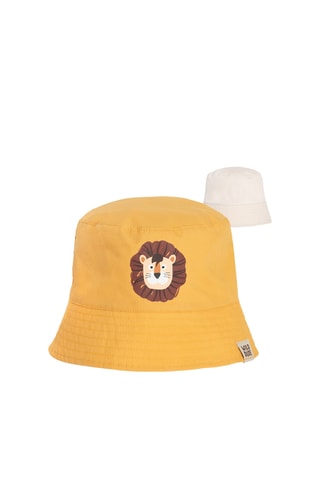 Bob réversible - Moutarde et beige clair