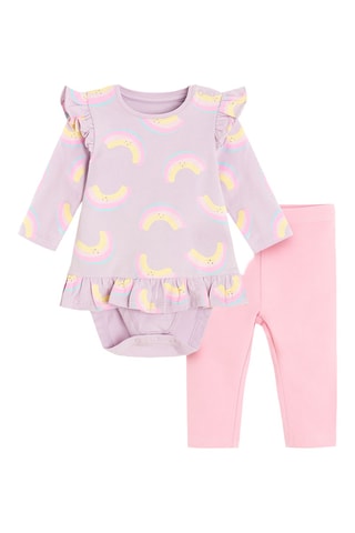 Body et legging - Mauve et rose