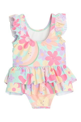 Maillot 1 pièce - Vert d’eau et fuchsia
