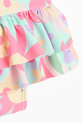 Maillot 1 pièce - Vert d’eau et fuchsia