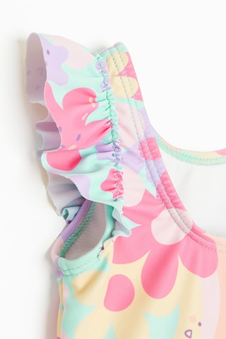 Maillot 1 pièce - Vert d’eau et fuchsia