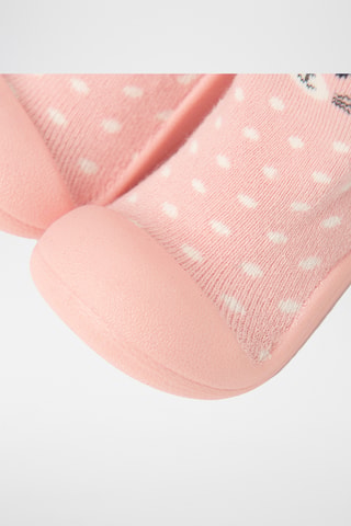 Chaussons-chaussettes à oreilles - Rose