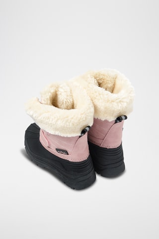 Bottines fourrées - Vieux rose et noir