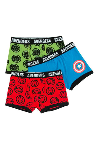 3 boxers Avengers Marvel Rouge et bleu cobalt