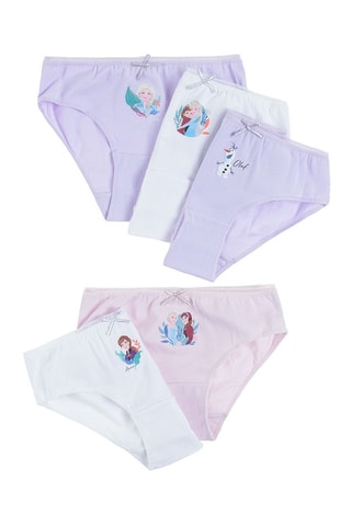 5 culottes Elsa et Anna La Reine des Neiges Disney Violet et écru