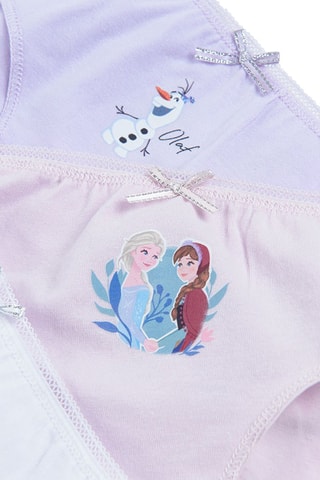 5 culottes Elsa et Anna La Reine des Neiges Disney Violet et écru