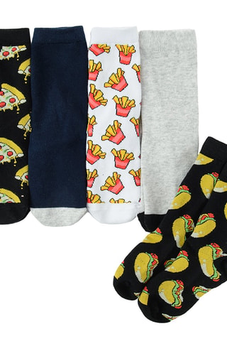 5 paires de chaussettes - Gris et noir