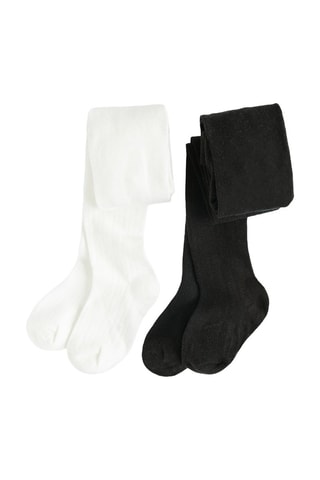 2 collants - Blanc et noir
