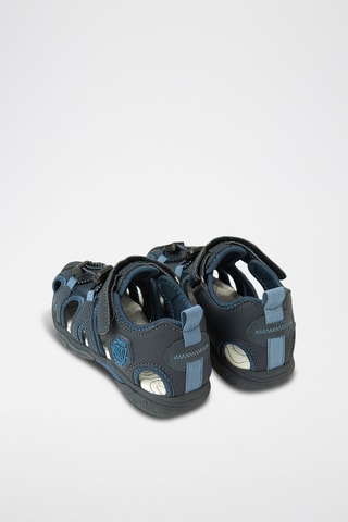 Sandales en cuir - Bleu marine