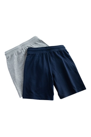 2 bermudas Gris chiné et bleu nuit