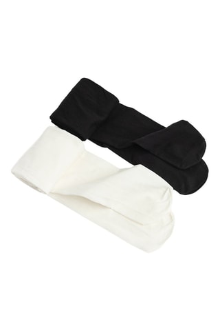 2 collants -  Noir et blanc